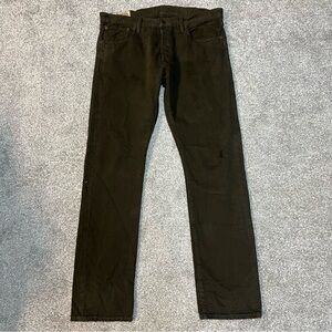 Polo Ralph Lauren Jeans Mens 34x32 Dark Green Varick Slim 625 Button Fly Denim